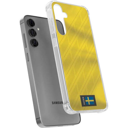 Sweden Soccer Flag Galaxy S24 Plus Clear Case
